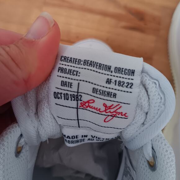 Nike Air Force 1 '07 Premium History Of Logos White Sail Womens 10 Mens 8.5 NWB - Picture 12 of 15